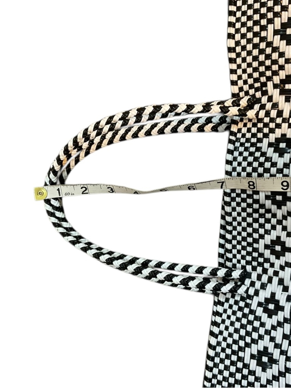 Source Unknown Black and White Geometric Woven Tote - Picture 9 of 9